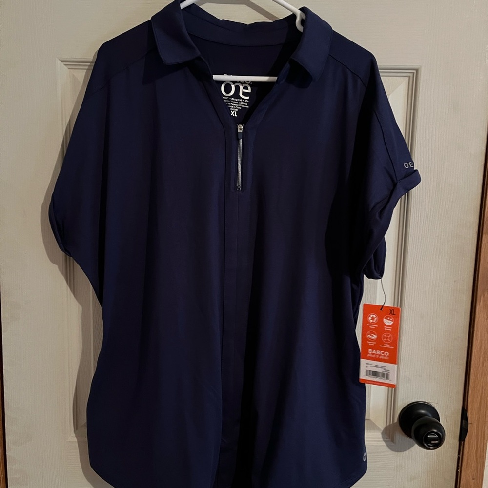 Barco Uniforms Women's Indigo Knit Scrub Top